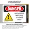 Signmission Hazardous Material Storage Area Danger Sign, Vinyl Decal, 10in W x 7in L, 2PK OS-2PACK-DS-D-710-L-1313 - alternate 3